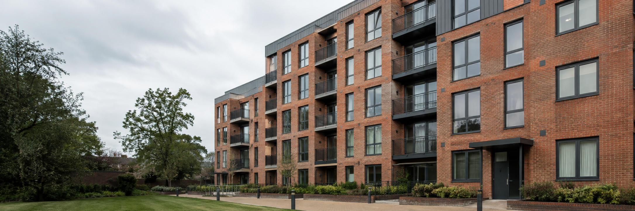 Modern UK residential building exterior